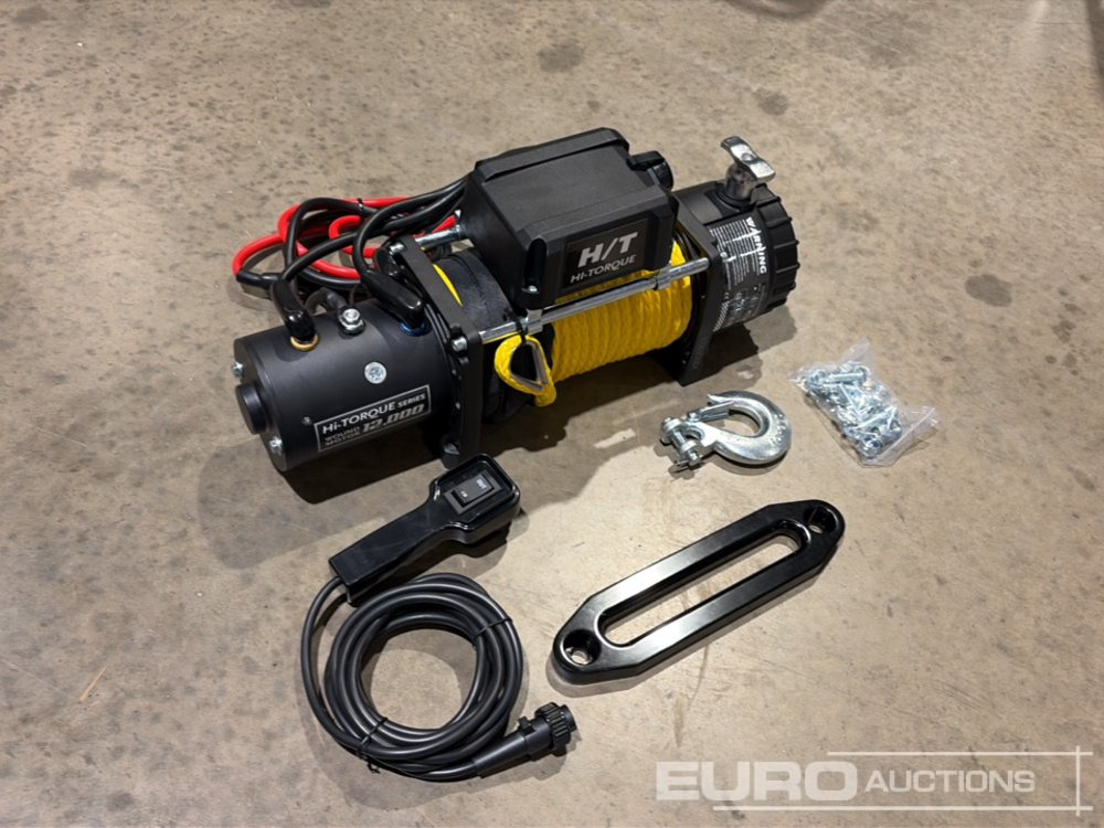 Unused 2025 Hi-Torque HT12000 Electric Winch with Synthetic Rope, 12,000lb line pull, 3/8" x 85' Rope - Treuil: photos 1 Unused 2025 Hi-Torque HT12000 Electric Winch with Synthetic Rope, 12,000lb line pull, 3/8" x 85' Rope - Treuil: photos 1
