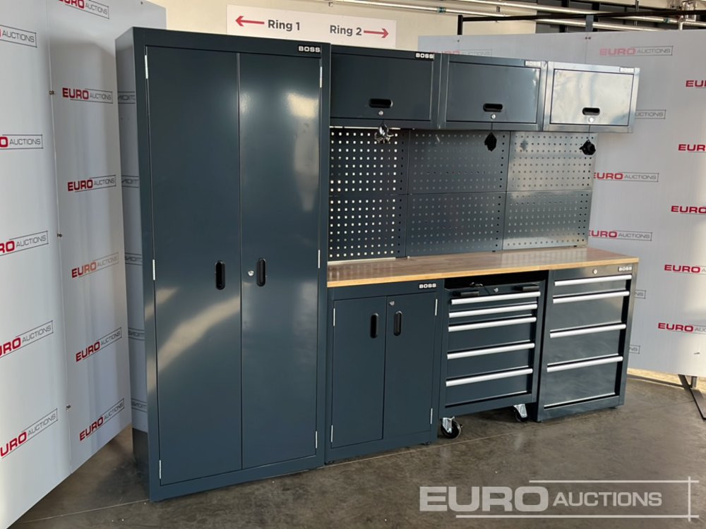 Équipement de garage Unused Boss 2.6m 9 Drawer, 5 Cabinet Tool Station: photos 6