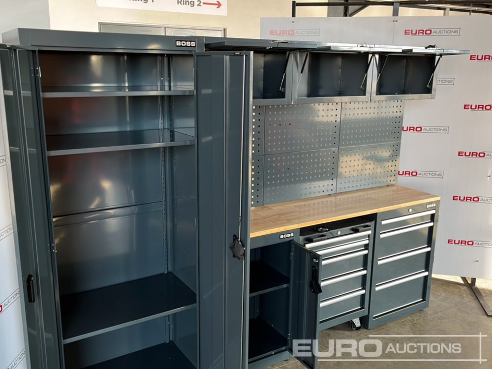 Équipement de garage Unused Boss 2.6m 9 Drawer, 5 Cabinet Tool Station: photos 16