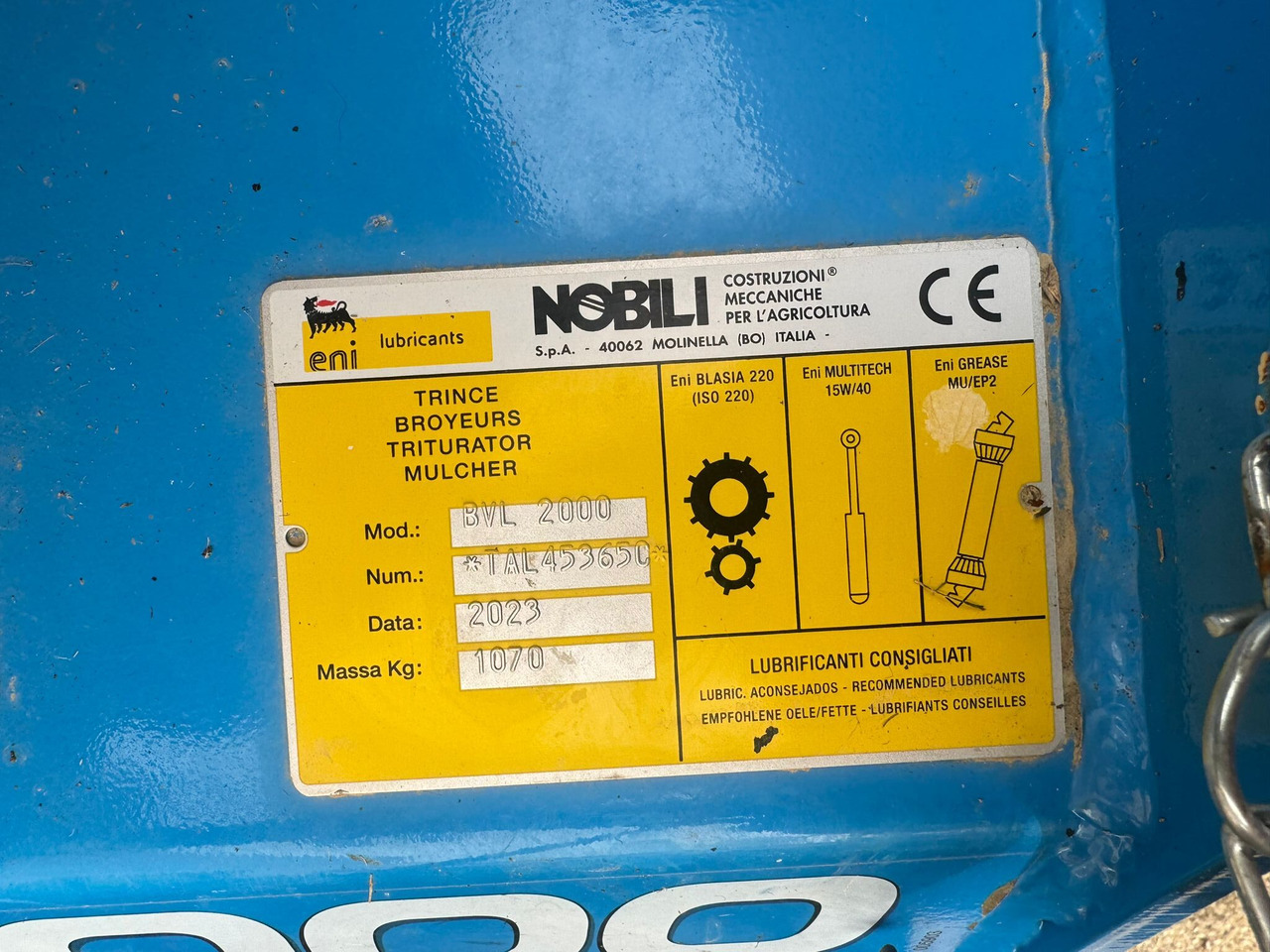 Nobili trincia laterale usata BVL 2000 - Broyeur d'accotement: photos 3 Nobili trincia laterale usata BVL 2000 - Broyeur d'accotement: photos 3