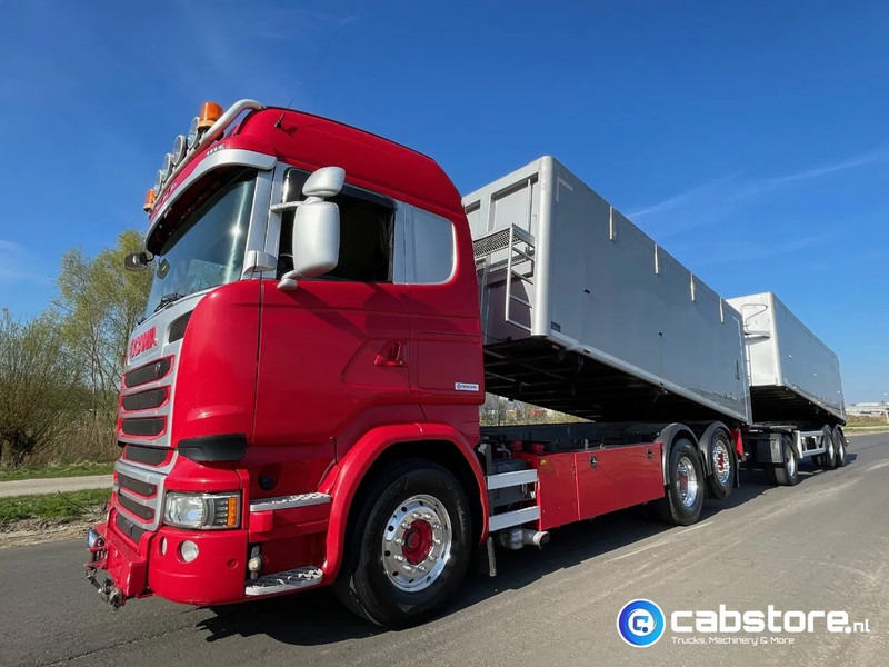Scania R450 LB6X2*4HNB Euro 6 - Year 2016 - RETARDER - ALUMINIUM kipper + FLOOR kipper aanhangwagen - Good Condition !! - Camion benne: photos 1 Scania R450 LB6X2*4HNB Euro 6 - Year 2016 - RETARDER - ALUMINIUM kipper + FLOOR kipper aanhangwagen - Good Condition !! - Camion benne: photos 1