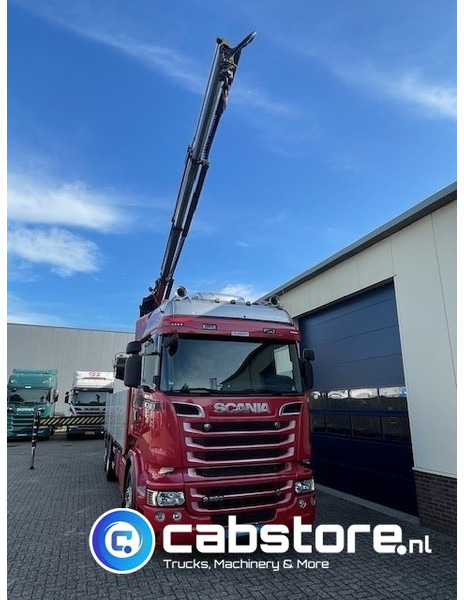 Camion plateau, Camion grue Scania R520 LB6X2*4HNB Euro 6 - Bouwjaar 2013 - Highline - Opticruise  - Open box + Palfinger PK 24001-K B Autolaadkraan - Good condition !: photos 12