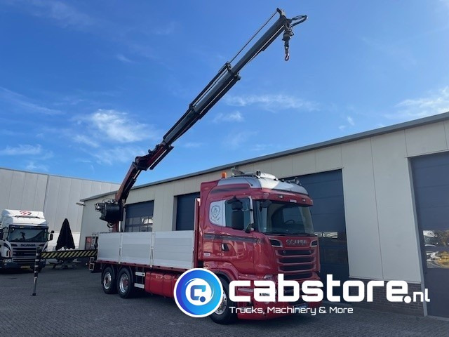 Camion plateau, Camion grue Scania R520 LB6X2*4HNB Euro 6 - Bouwjaar 2013 - Highline - Opticruise  - Open box + Palfinger PK 24001-K B Autolaadkraan - Good condition !: photos 7