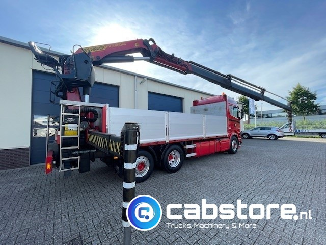 Camion plateau, Camion grue Scania R520 LB6X2*4HNB Euro 6 - Bouwjaar 2013 - Highline - Opticruise  - Open box + Palfinger PK 24001-K B Autolaadkraan - Good condition !: photos 10