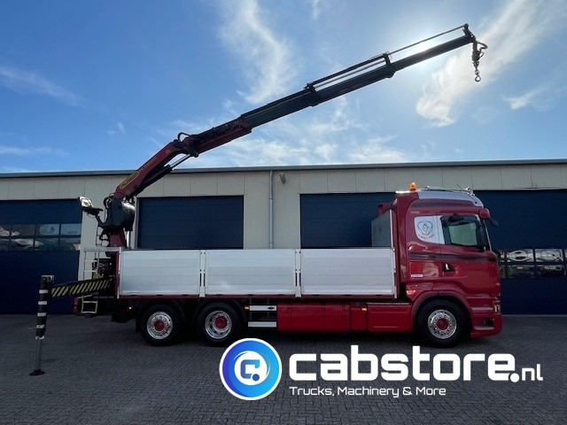 Camion plateau, Camion grue Scania R520 LB6X2*4HNB Euro 6 - Bouwjaar 2013 - Highline - Opticruise  - Open box + Palfinger PK 24001-K B Autolaadkraan - Good condition !: photos 16