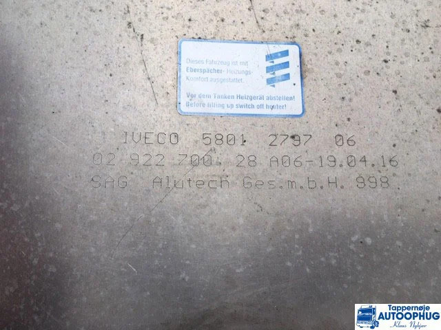 Iveco Brændstoftank Oem No : 5801279706 - Réservoir de carburant pour Camion: photos 1 Iveco Brændstoftank Oem No : 5801279706 - Réservoir de carburant pour Camion: photos 1