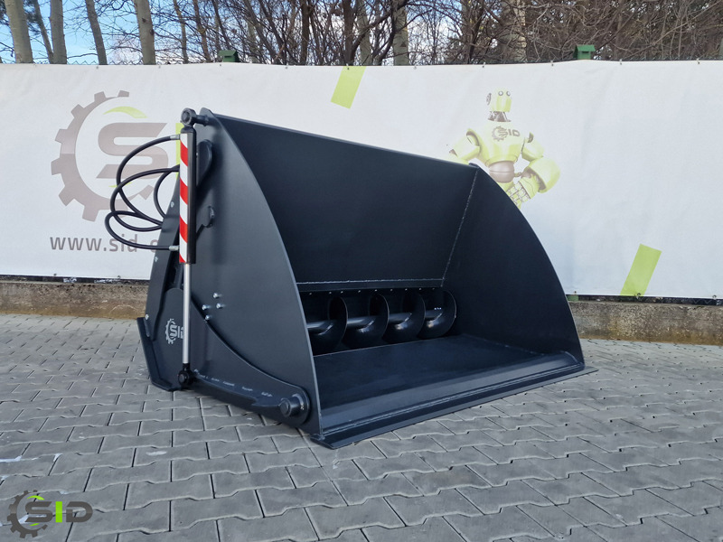 SID EINFUTTERSCHAUFEL MIT SCHNECKE / Godet distributeur de concentrés / Feeder bucket 1,2 M - Godet pour chargeur pour Machine agricole: photos 1 SID EINFUTTERSCHAUFEL MIT SCHNECKE / Godet distributeur de concentrés / Feeder bucket 1,2 M - Godet pour chargeur pour Machine agricole: photos 1
