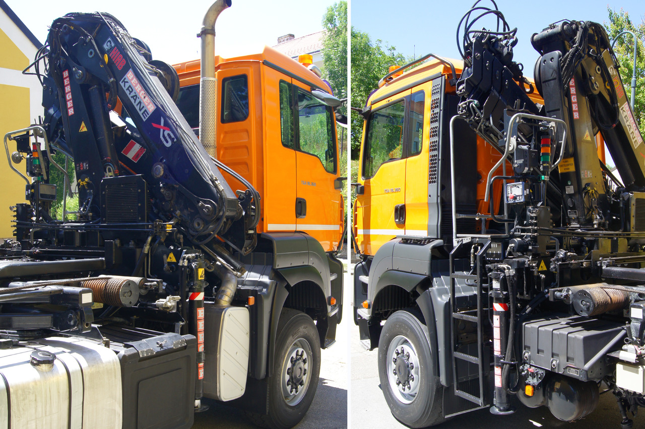 Camion benne, Camion grue MAN TGA 18.360 BL 4x4/Euro4/TÜV/HIAB 111/MULTILIFT/Winterdienst: photos 6