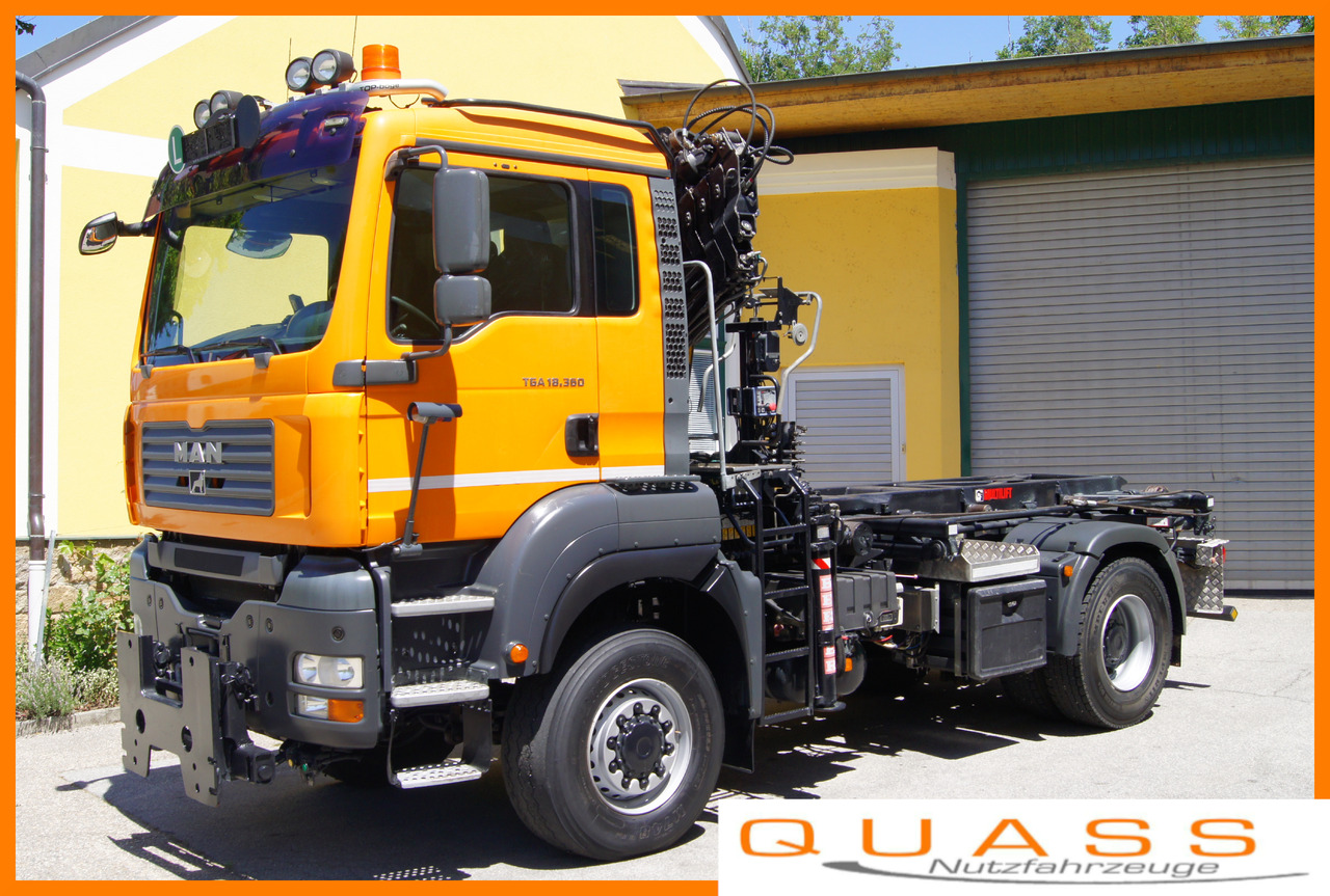 MAN TGA 18.360 BL 4x4/Euro4/TÜV/HIAB 111 korbfähig/MULTILIFT/Winterdienst - Camion - système de câble, Camion grue: photos 1 MAN TGA 18.360 BL 4x4/Euro4/TÜV/HIAB 111 korbfähig/MULTILIFT/Winterdienst - Camion - système de câble, Camion grue: photos 1