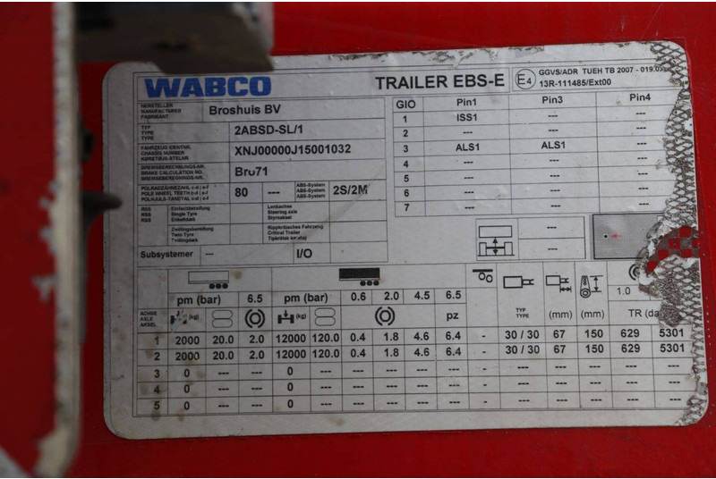 Semi-remorque surbaissé Broshuis 2ABSD-SL/1: photos 14 Semi-remorque surbaissé Broshuis 2ABSD-SL/1: photos 14