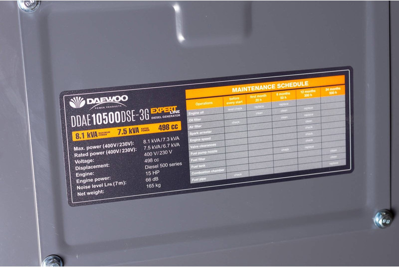 Groupe électrogène neuf Daewoo DDAE10500DSE-3G: photos 10