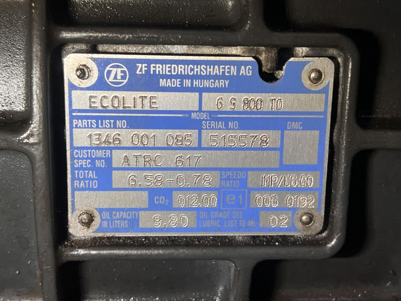Boîte de vitesse DAF ECOLITE 6S800T0: photos 6 Boîte de vitesse DAF ECOLITE 6S800T0: photos 6
