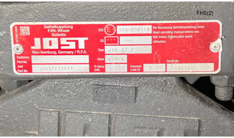 Jost JSK 37 C - Sellette d'attelage: photos 2 Jost JSK 37 C - Sellette d'attelage: photos 2