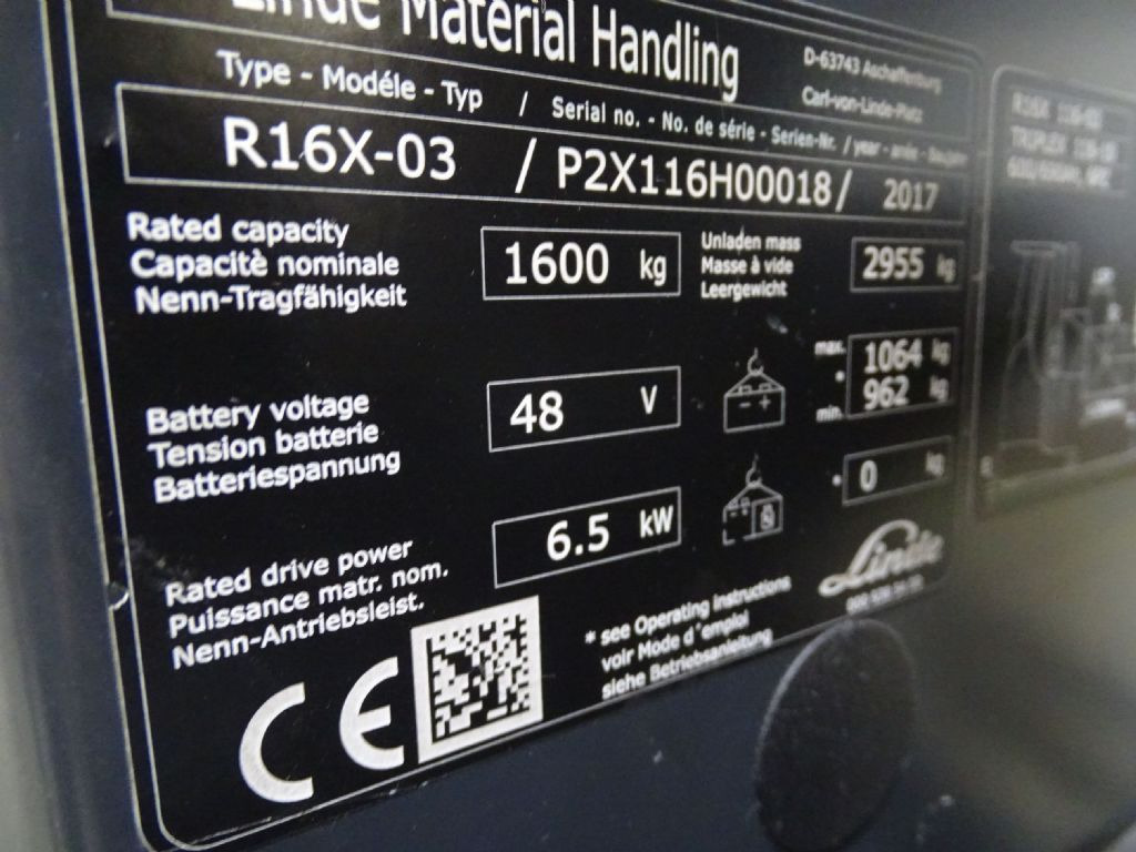 Linde R16X-03 - Chariot à mât rétractable: photos 5 Linde R16X-03 - Chariot à mât rétractable: photos 5