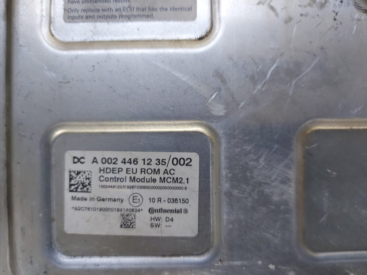 MCM2 MCM2.1 Mercedes Actros MP4 Atego Antos A0024461235 Reconditioned - Bloc de gestion pour Camion: photos 5 MCM2 MCM2.1 Mercedes Actros MP4 Atego Antos A0024461235 Reconditioned - Bloc de gestion pour Camion: photos 5