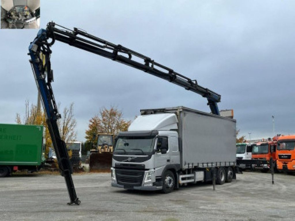Volvo FM 420 6x2 Pritsche Heckkran 27m/t,Funk,Jib ,E6 - Camion grue, Camion à rideaux coulissants: photos 1 Volvo FM 420 6x2 Pritsche Heckkran 27m/t,Funk,Jib ,E6 - Camion grue, Camion à rideaux coulissants: photos 1