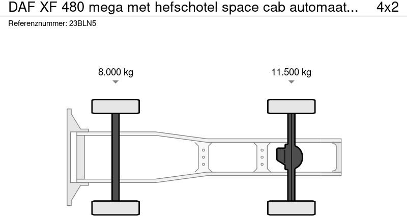DAF XF 480 mega met hefschotel space cab automaat, nieuw apk - Tracteur routier: photos 4 DAF XF 480 mega met hefschotel space cab automaat, nieuw apk - Tracteur routier: photos 4